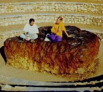 The Hoba iron meteorite from Namibia, weighing 60 tons