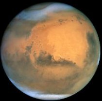 Mars, captured by Hubble, Copyright NASA